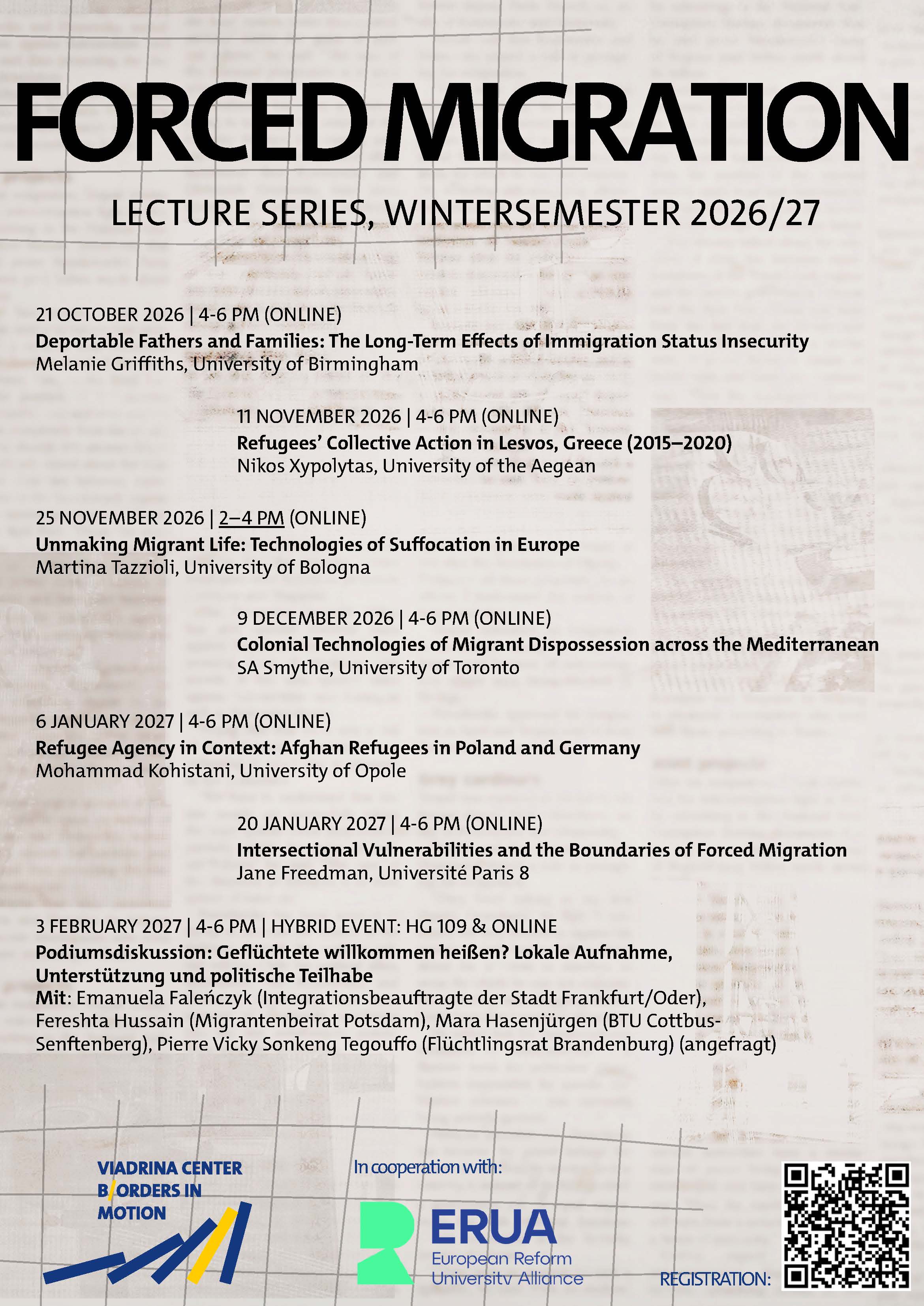 Poster Forced Migration WiSe 2026-27 End