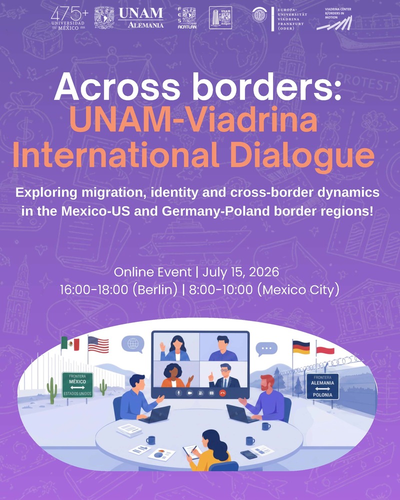 Across Borders poster jpeg UNAM-EUV International Dialogue - Poster
